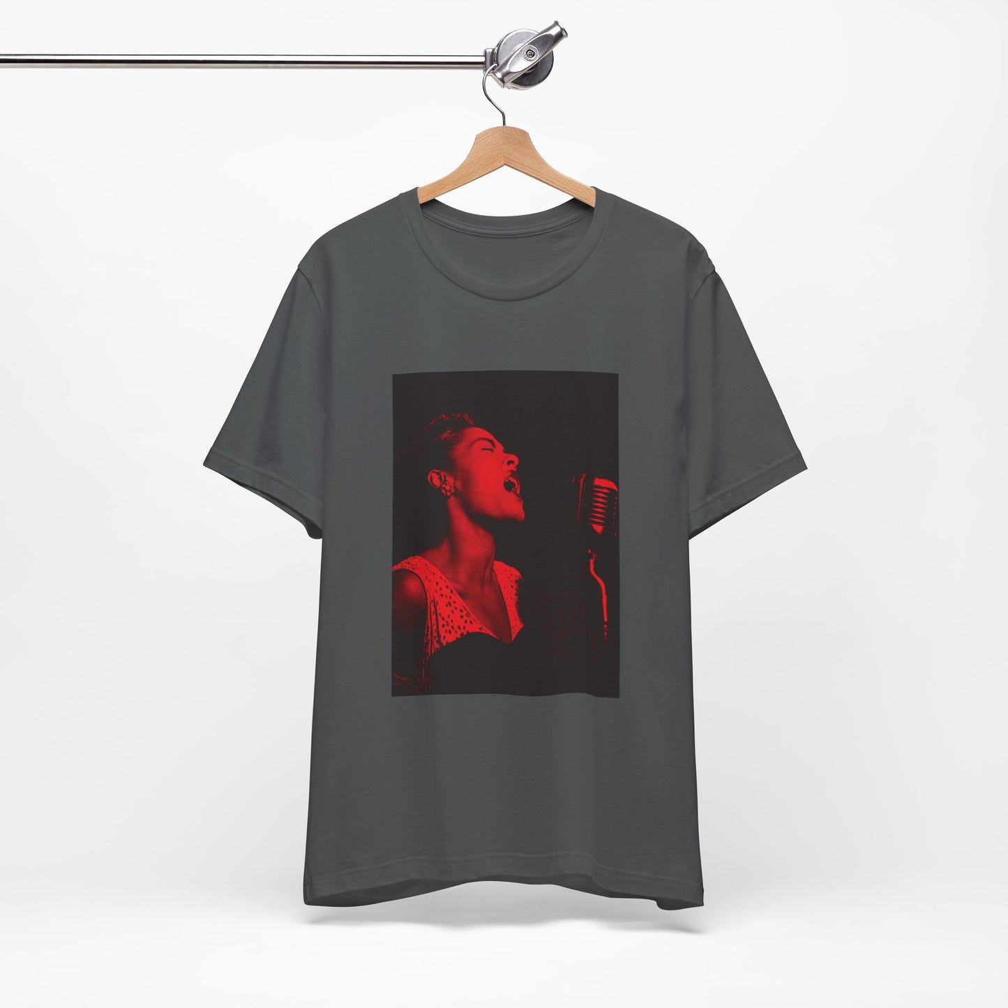 Billie Holiday in Red T-Shirt