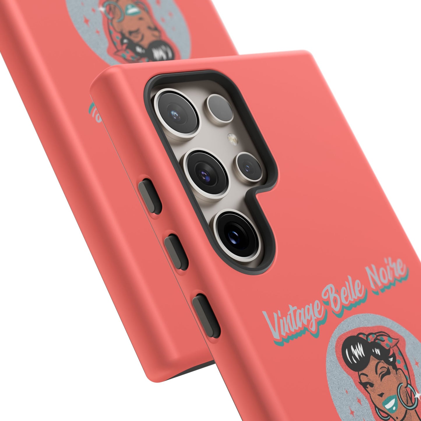 Vintage Belle Noire Logo Phone Case in Coral