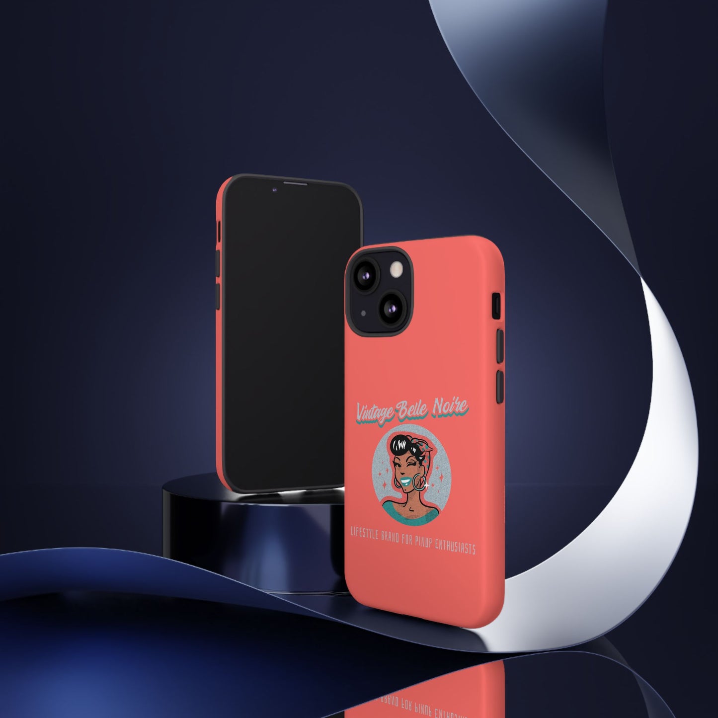 Vintage Belle Noire Logo Phone Case in Coral