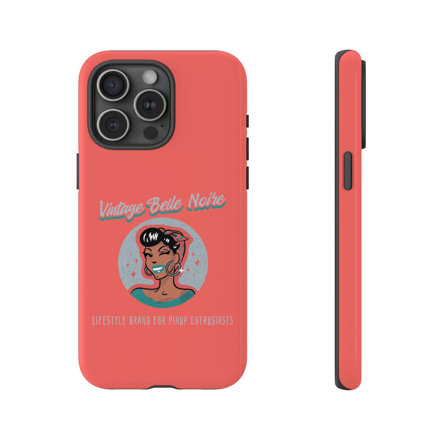 Vintage Belle Noire Logo Phone Case in Coral