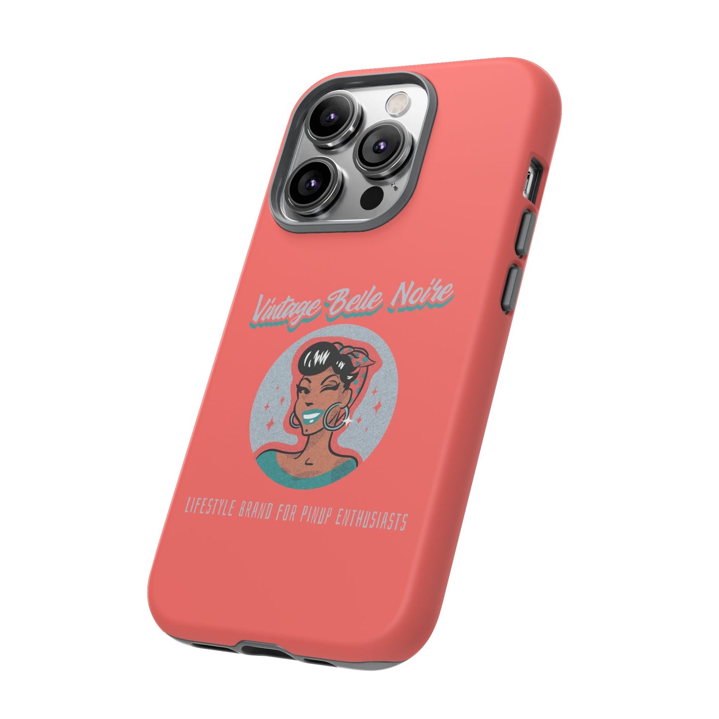 Vintage Belle Noire Logo Phone Case in Coral