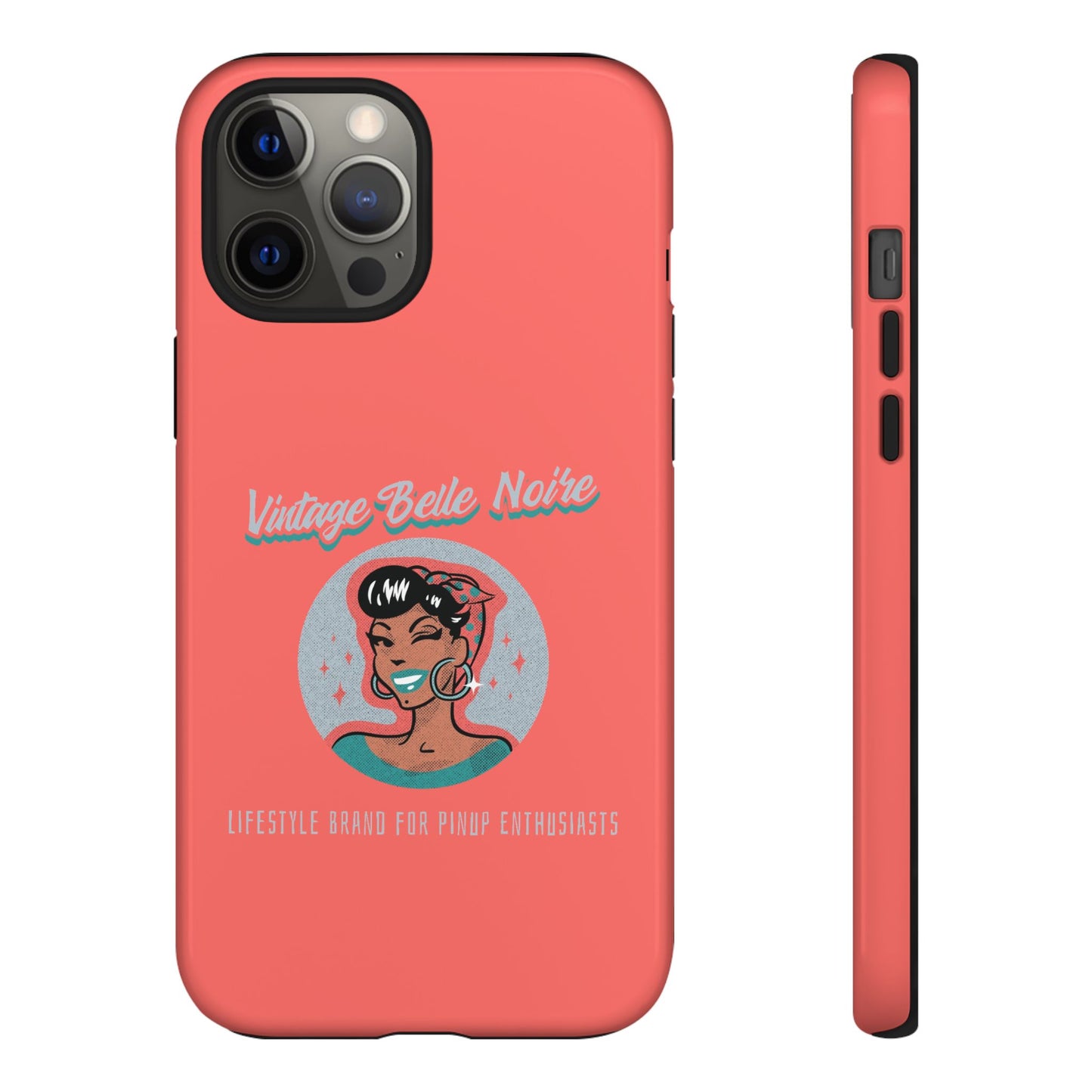 Vintage Belle Noire Logo Phone Case in Coral