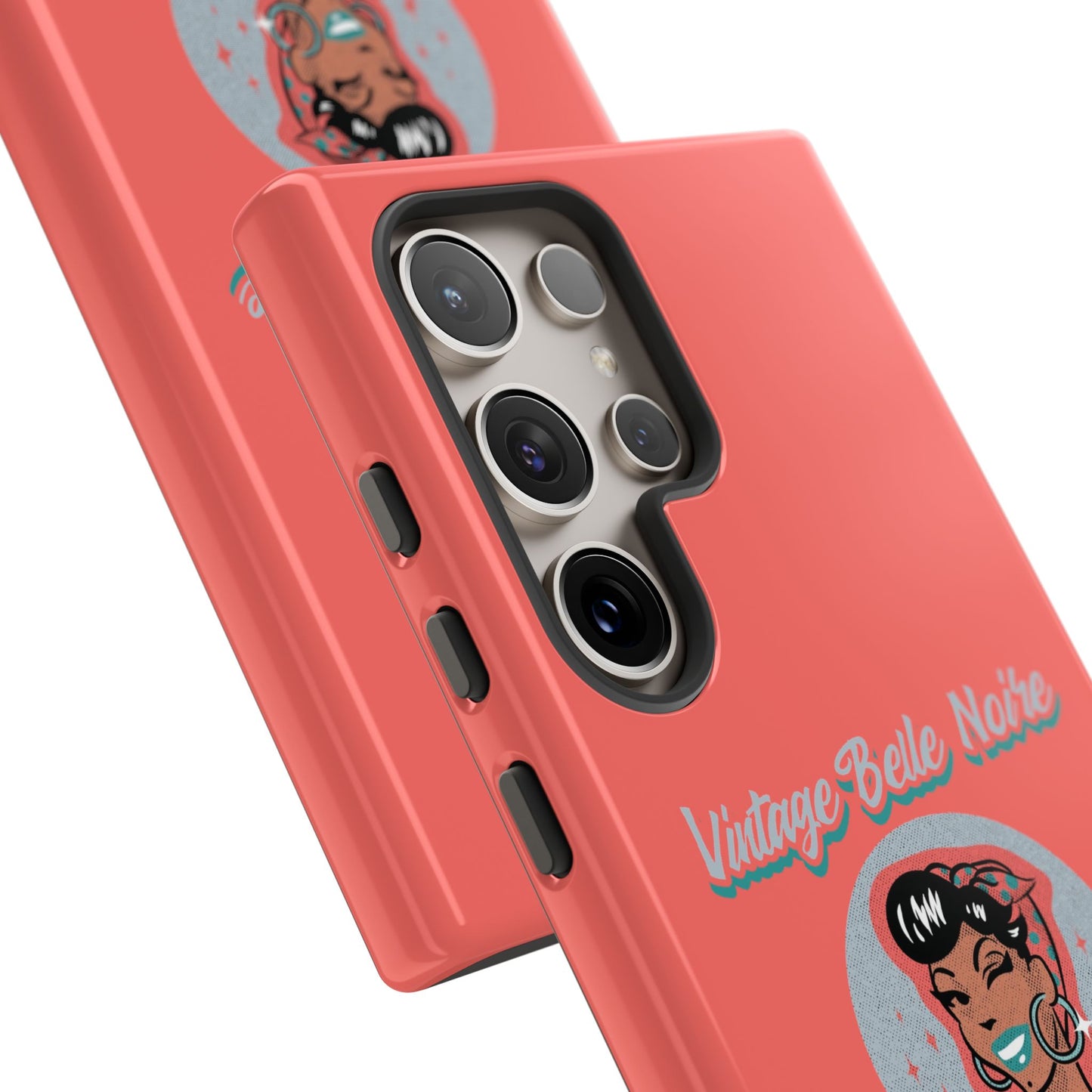Vintage Belle Noire Logo Phone Case in Coral