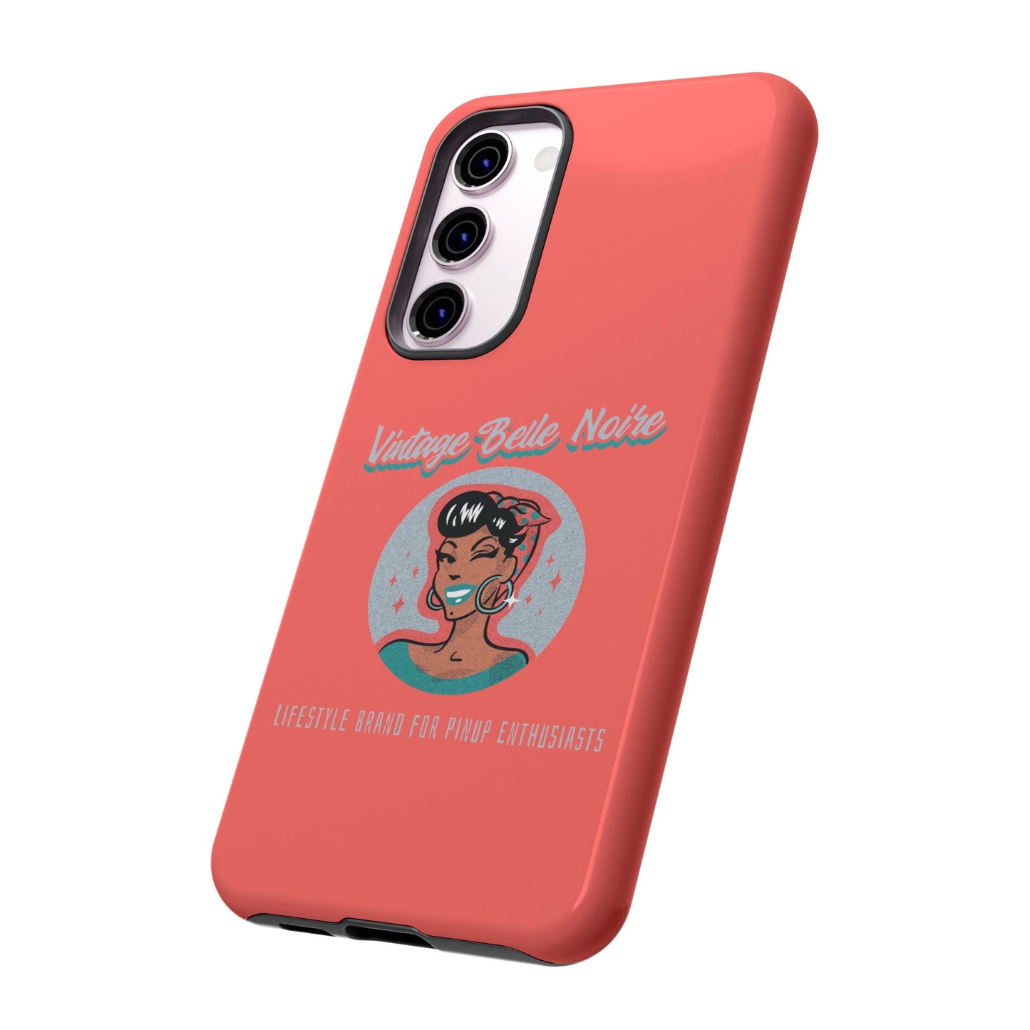 Vintage Belle Noire Logo Phone Case in Coral