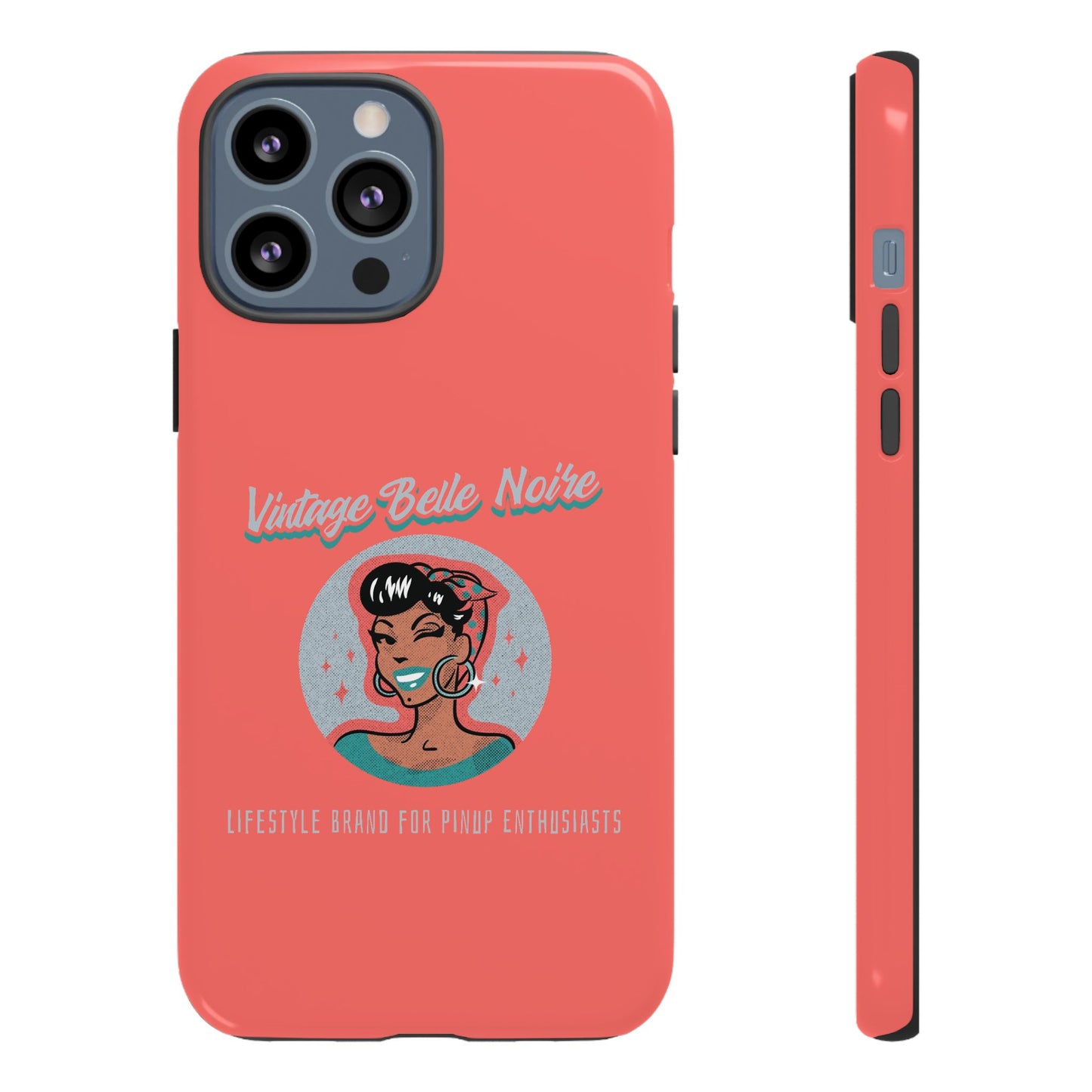 Vintage Belle Noire Logo Phone Case in Coral