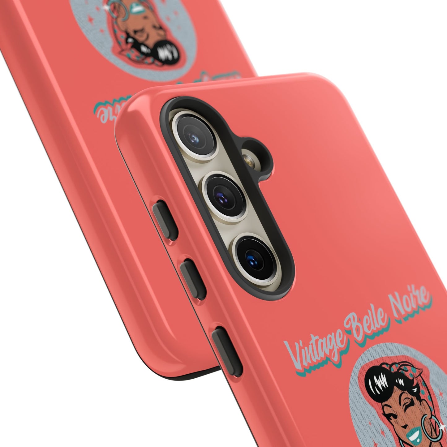 Vintage Belle Noire Logo Phone Case in Coral