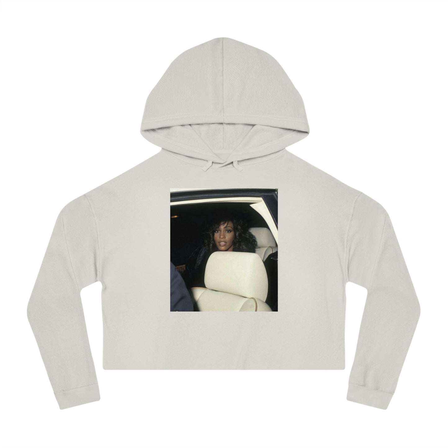 Whitney's Face Card Never Declined Cropped Hoodie