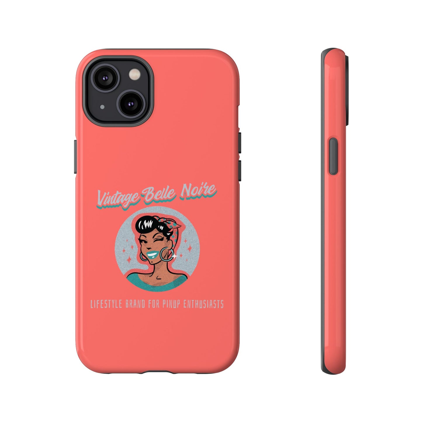 Vintage Belle Noire Logo Phone Case in Coral