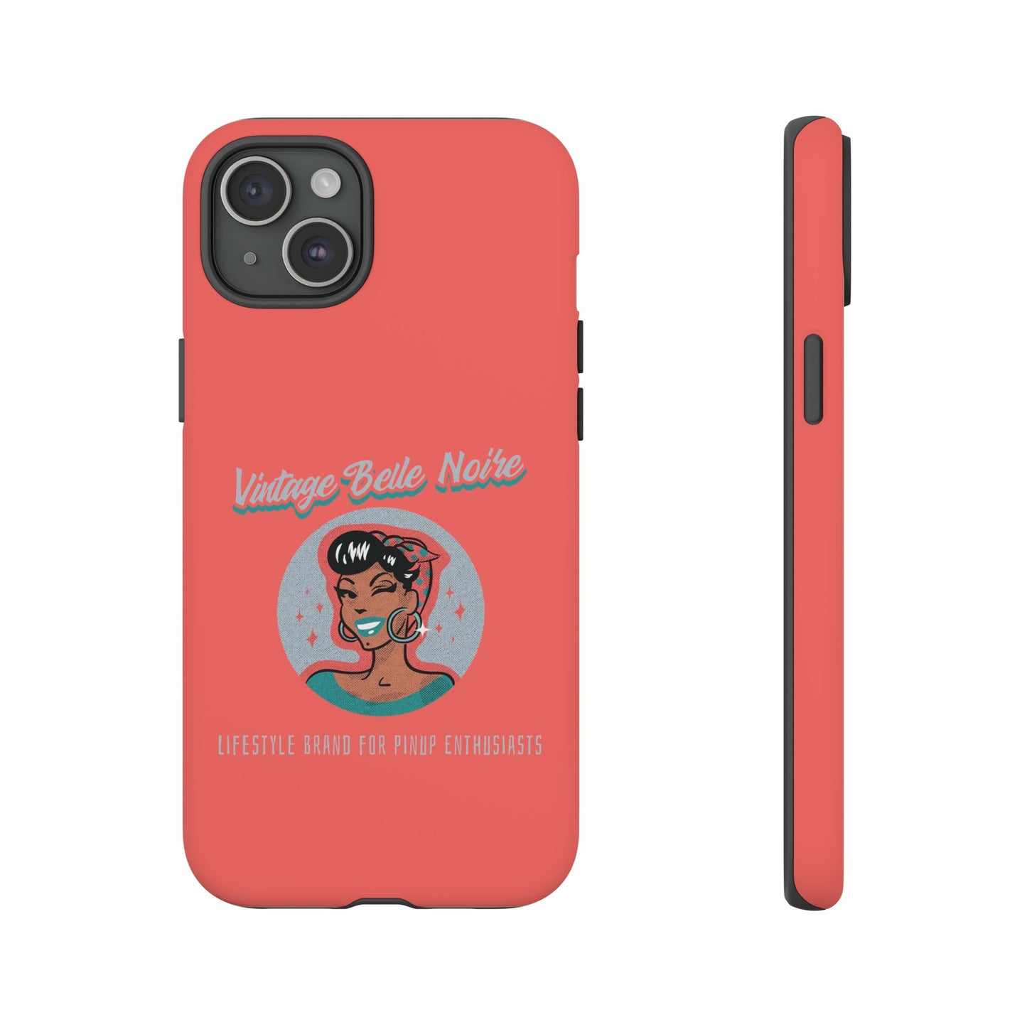 Vintage Belle Noire Logo Phone Case in Coral