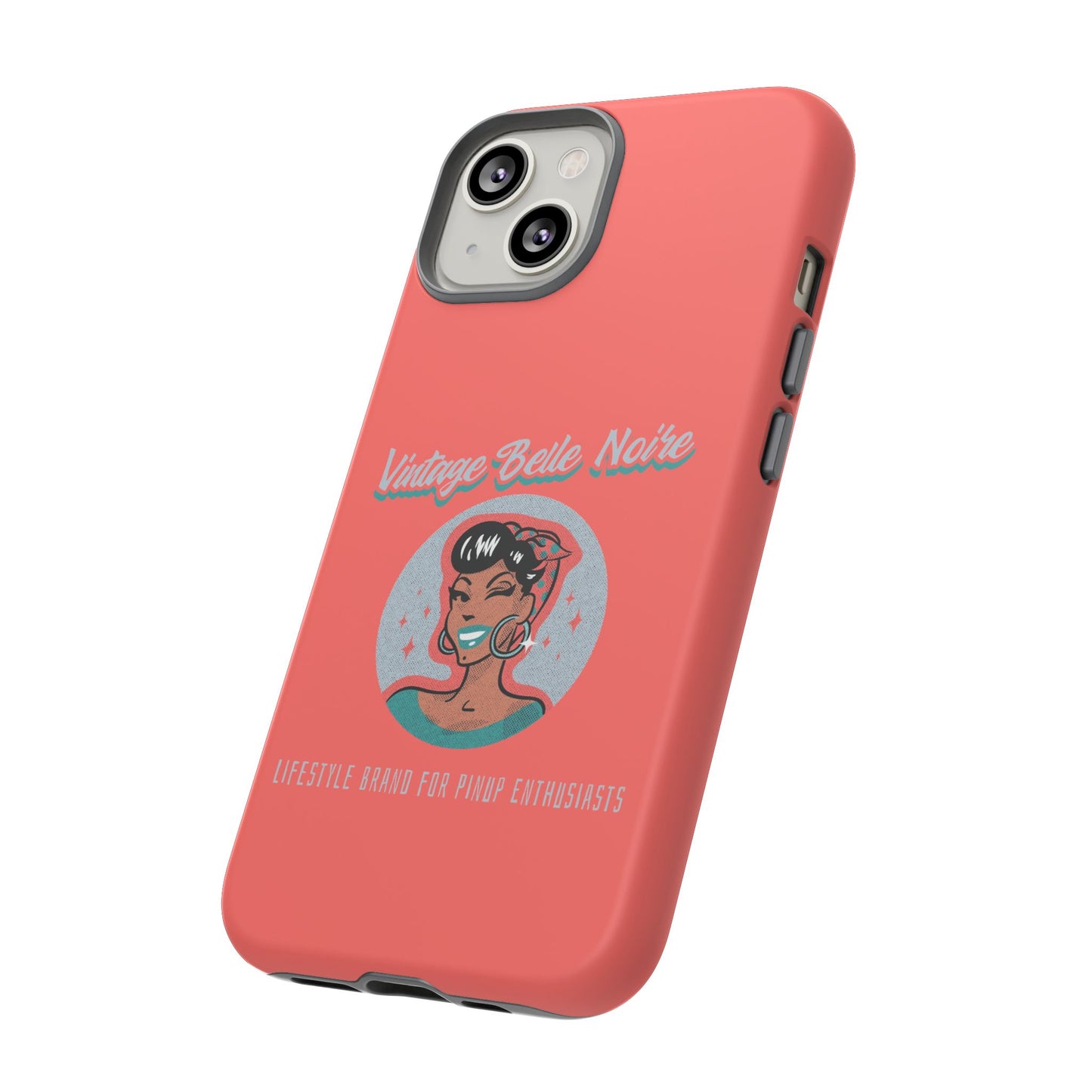 Vintage Belle Noire Logo Phone Case in Coral