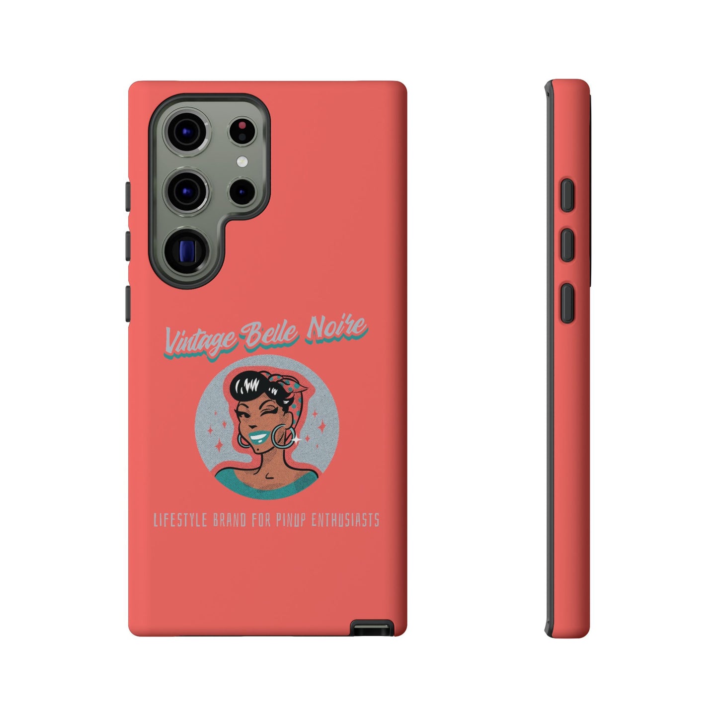 Vintage Belle Noire Logo Phone Case in Coral