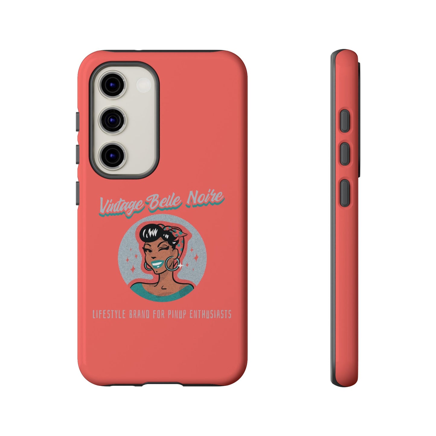 Vintage Belle Noire Logo Phone Case in Coral