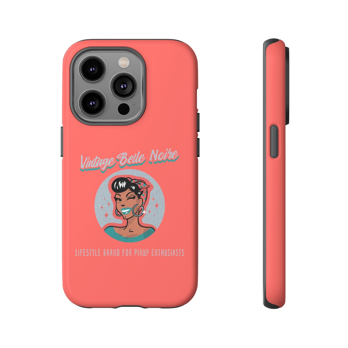 Vintage Belle Noire Logo Phone Case in Coral