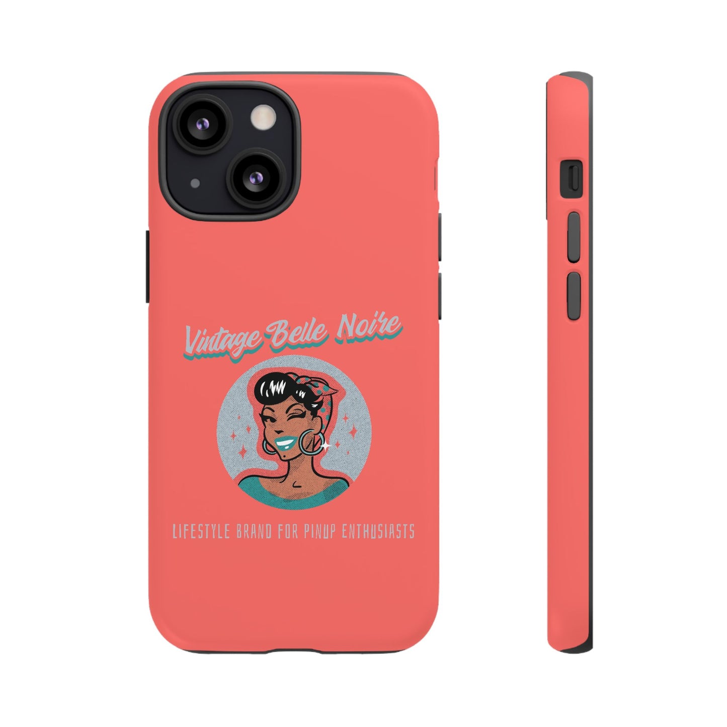 Vintage Belle Noire Logo Phone Case in Coral