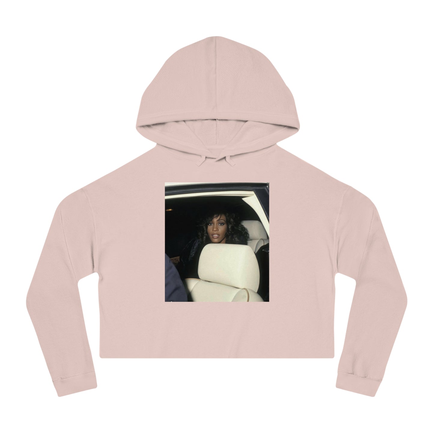 Whitney's Face Card Never Declined Cropped Hoodie