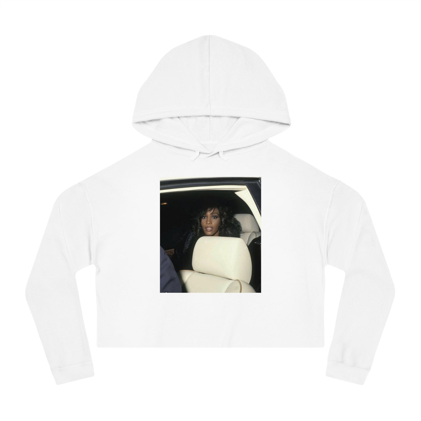 Whitney's Face Card Never Declined Cropped Hoodie