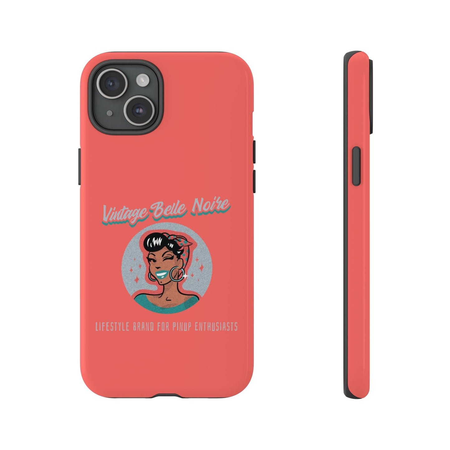 Vintage Belle Noire Logo Phone Case in Coral