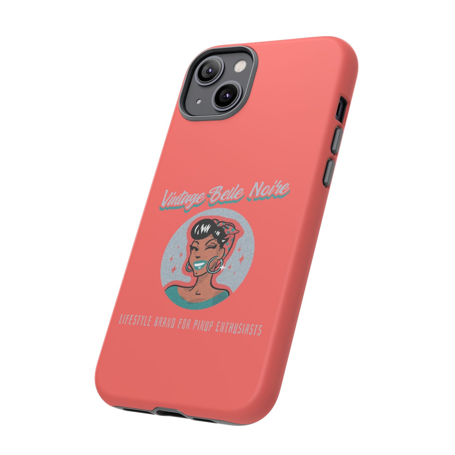 Vintage Belle Noire Logo Phone Case in Coral