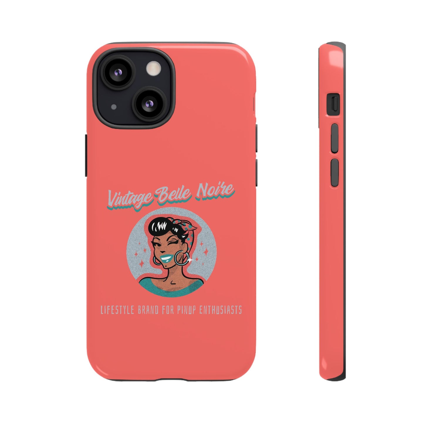Vintage Belle Noire Logo Phone Case in Coral