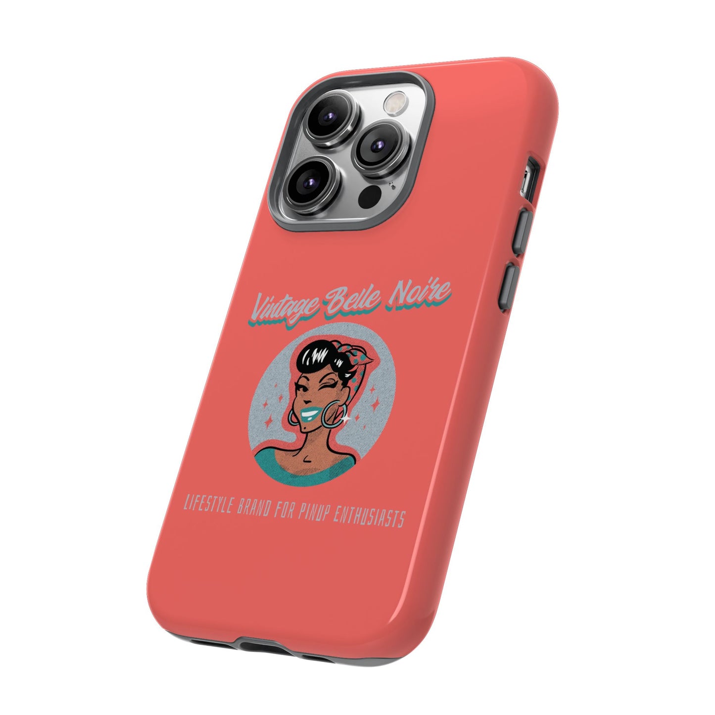 Vintage Belle Noire Logo Phone Case in Coral