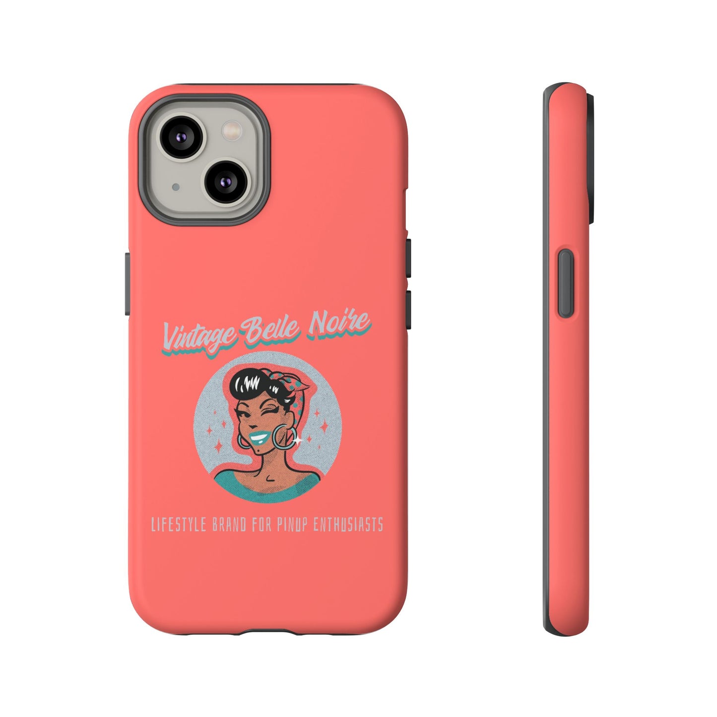 Vintage Belle Noire Logo Phone Case in Coral