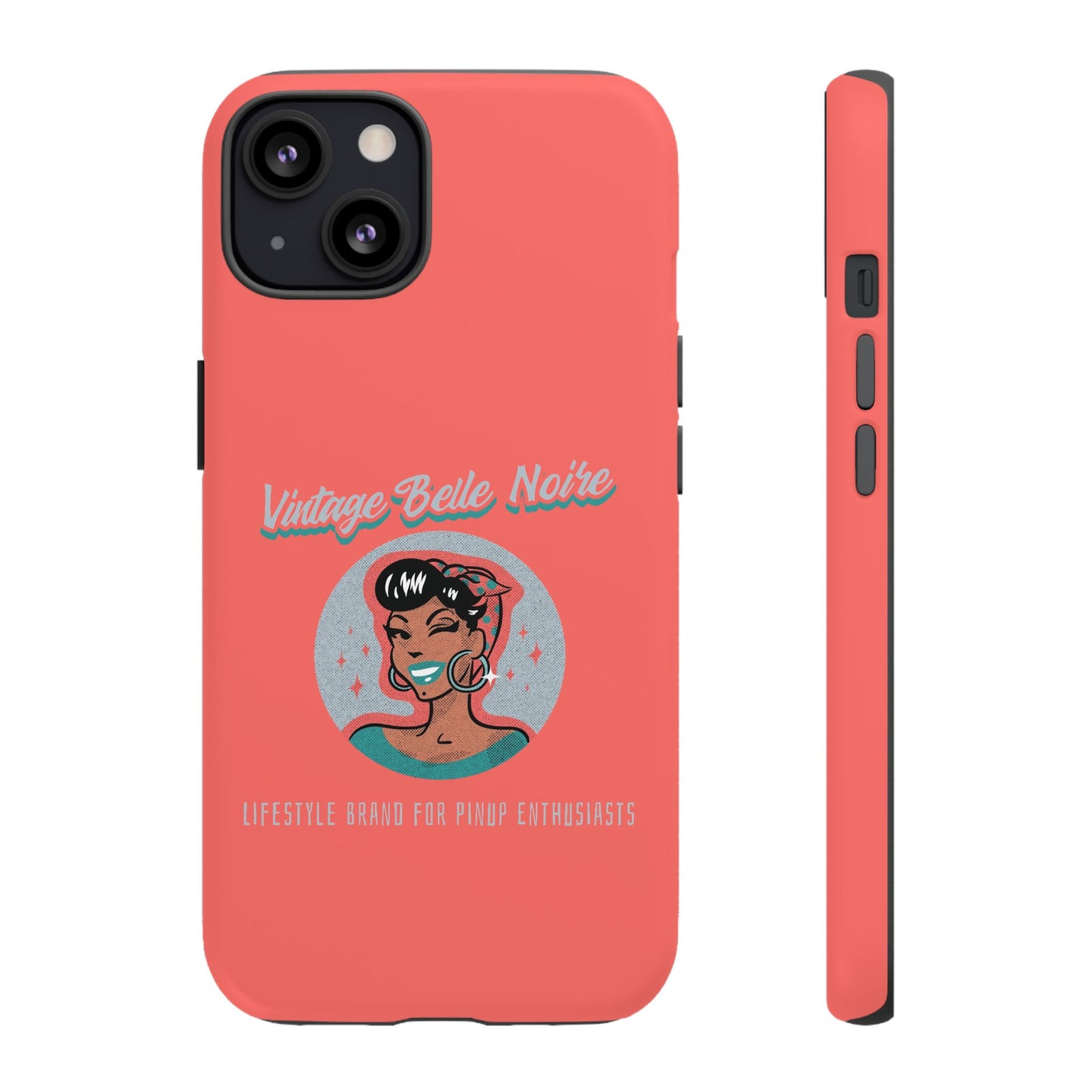 Vintage Belle Noire Logo Phone Case in Coral
