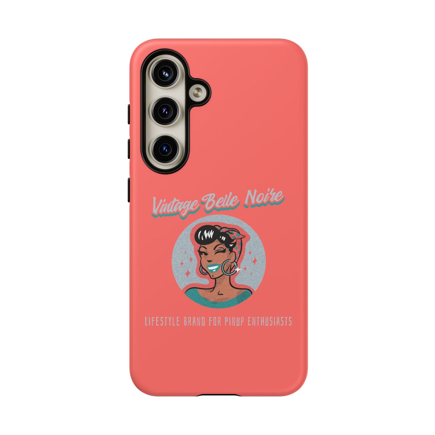 Vintage Belle Noire Logo Phone Case in Coral