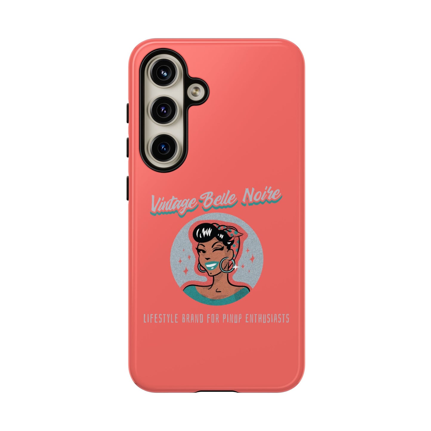Vintage Belle Noire Logo Phone Case in Coral