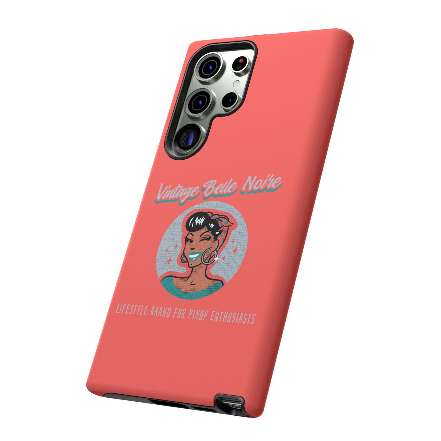 Vintage Belle Noire Logo Phone Case in Coral