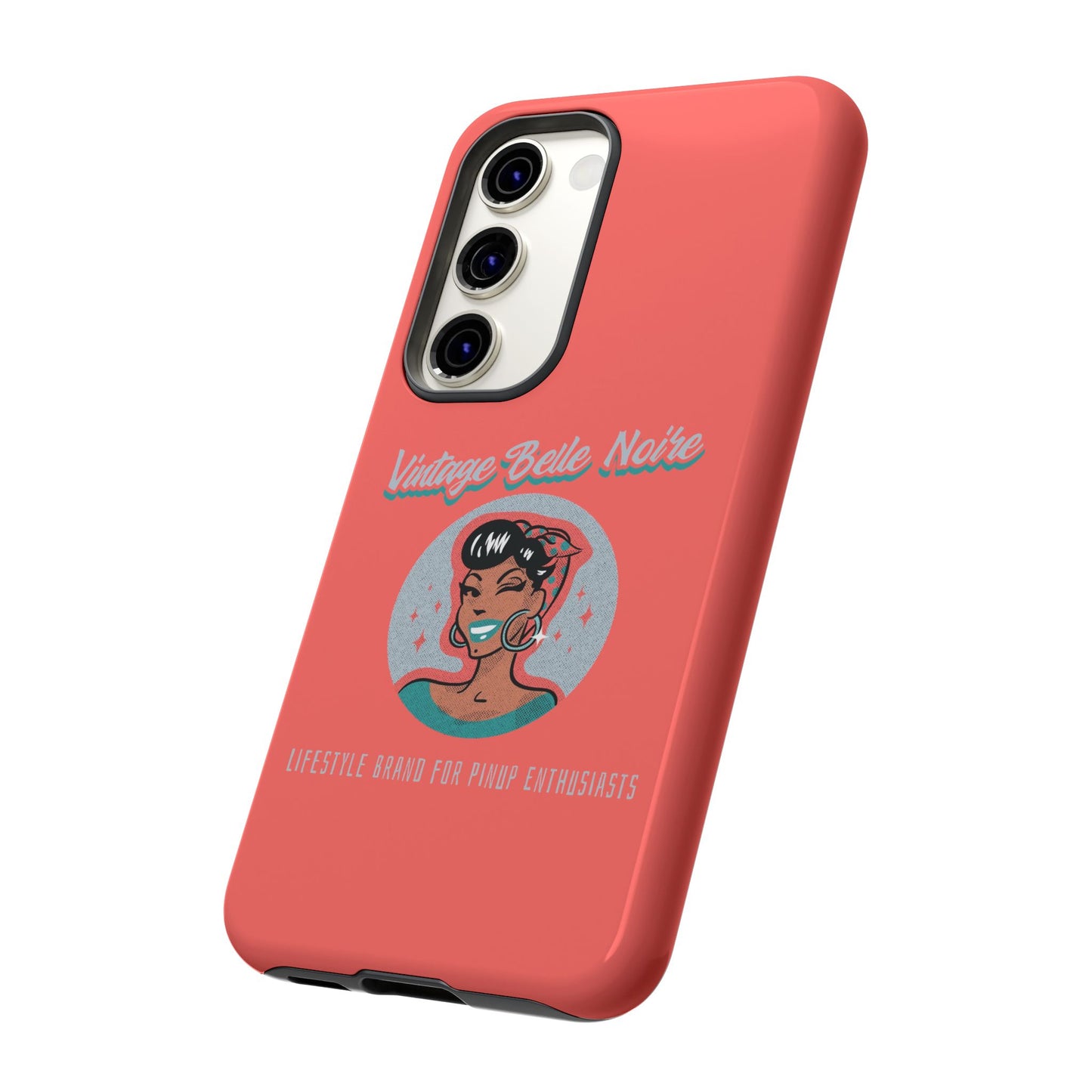 Vintage Belle Noire Logo Phone Case in Coral