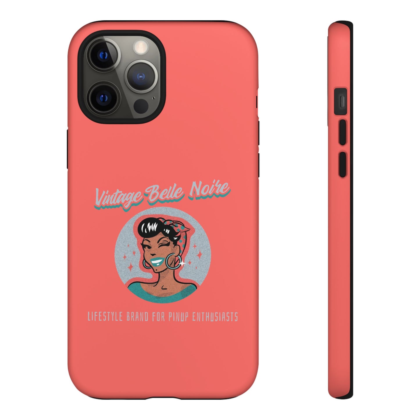 Vintage Belle Noire Logo Phone Case in Coral