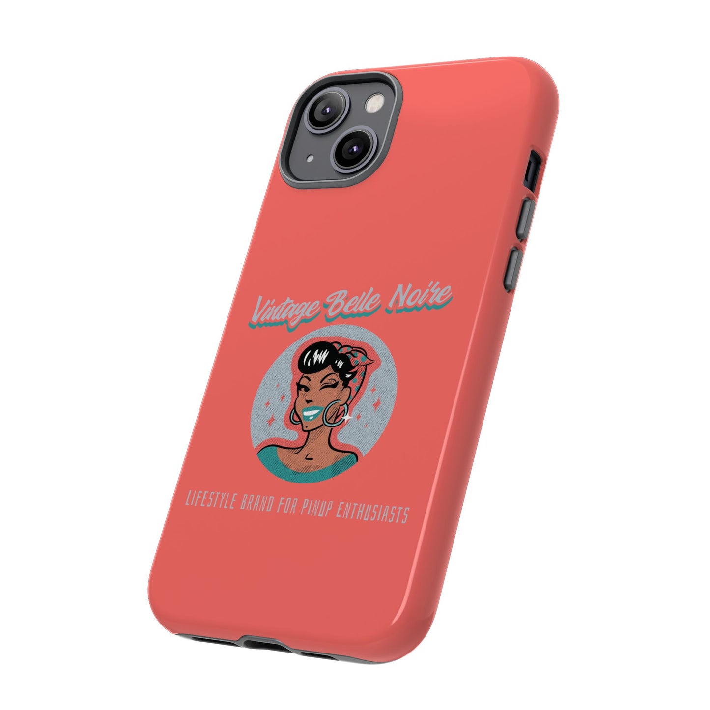 Vintage Belle Noire Logo Phone Case in Coral
