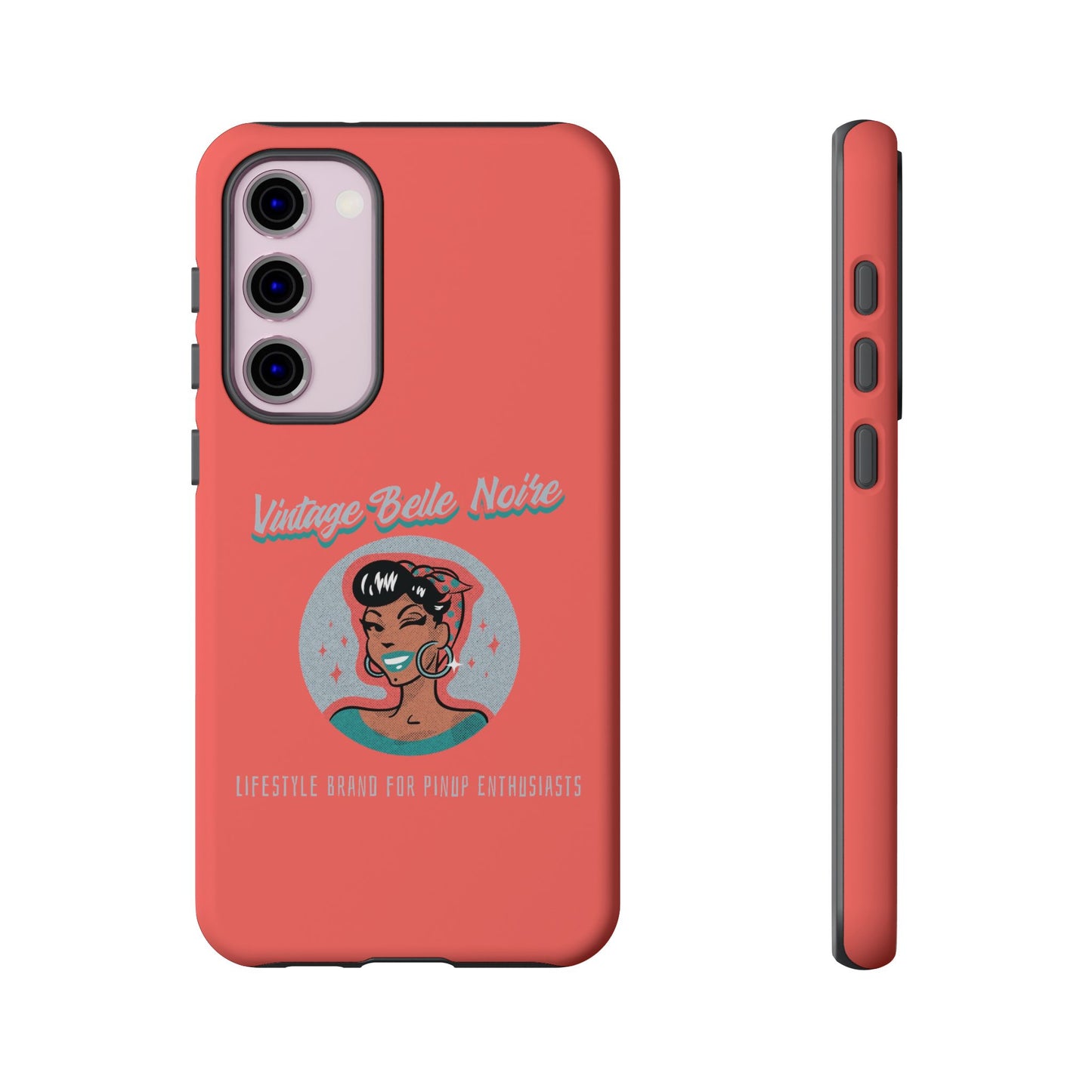 Vintage Belle Noire Logo Phone Case in Coral