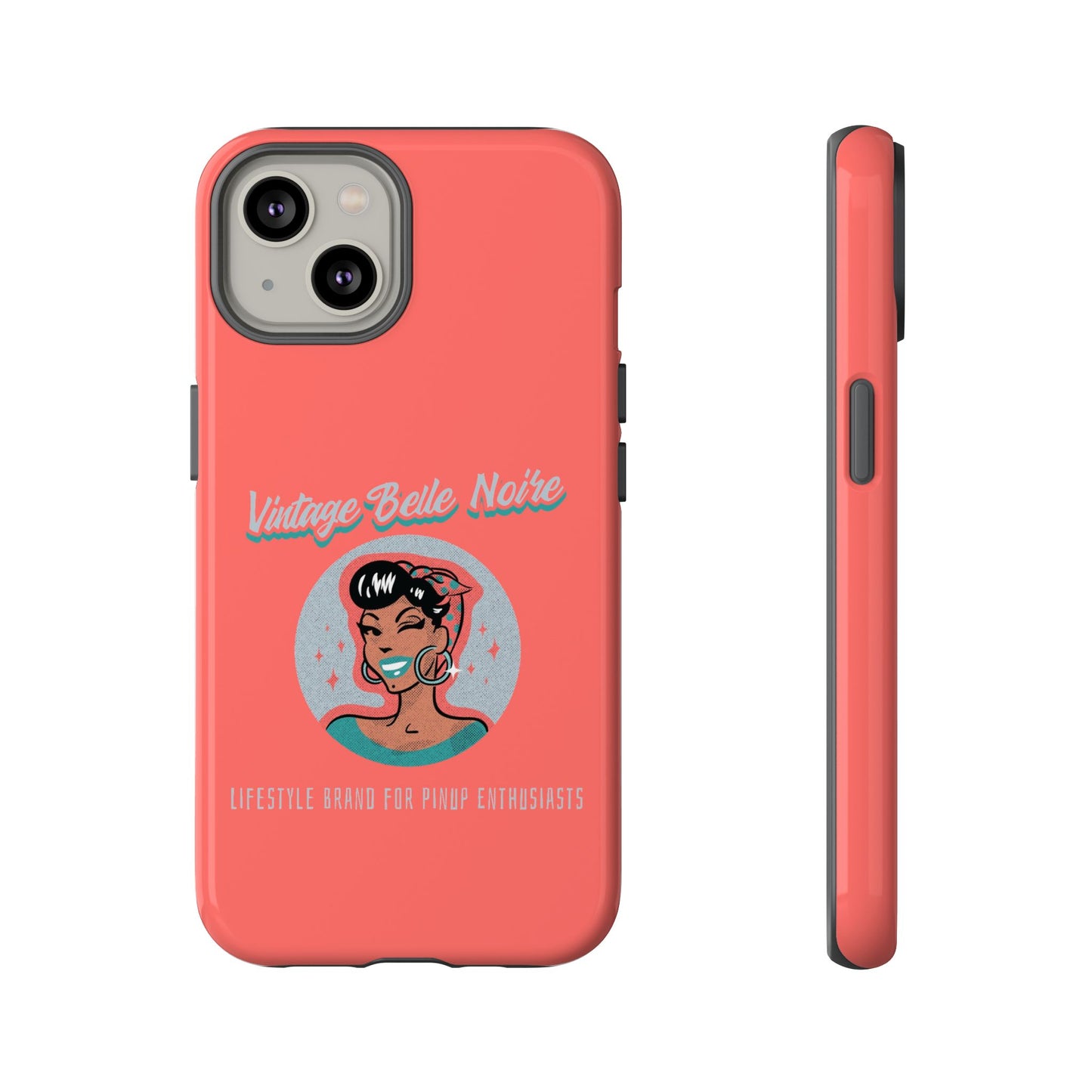 Vintage Belle Noire Logo Phone Case in Coral