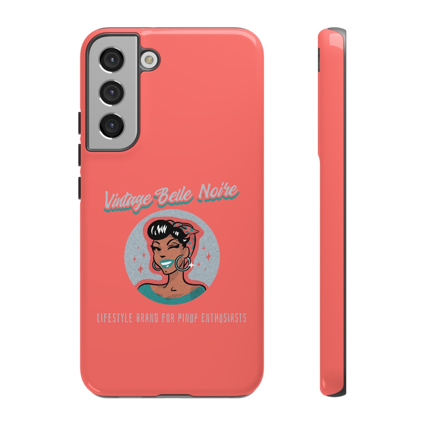 Vintage Belle Noire Logo Phone Case in Coral