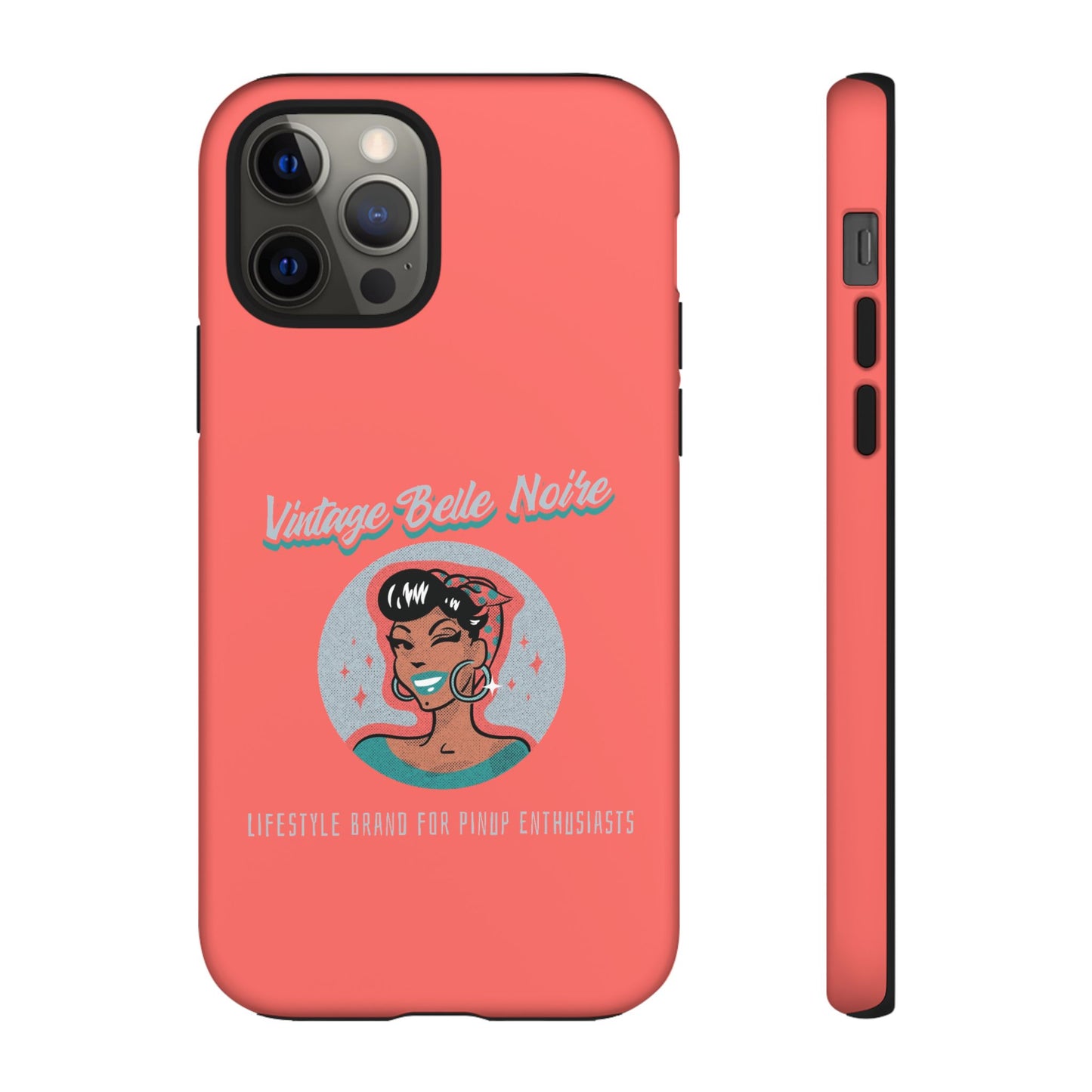 Vintage Belle Noire Logo Phone Case in Coral