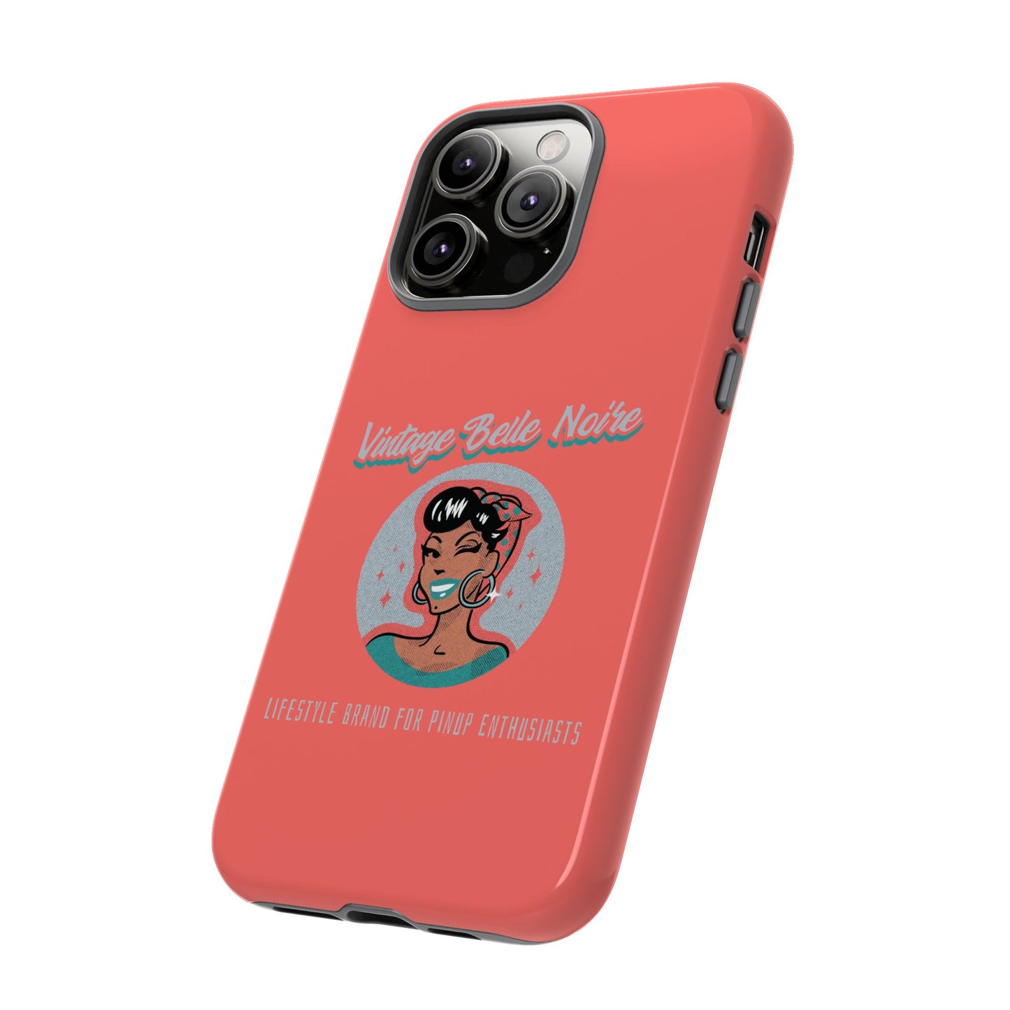 Vintage Belle Noire Logo Phone Case in Coral