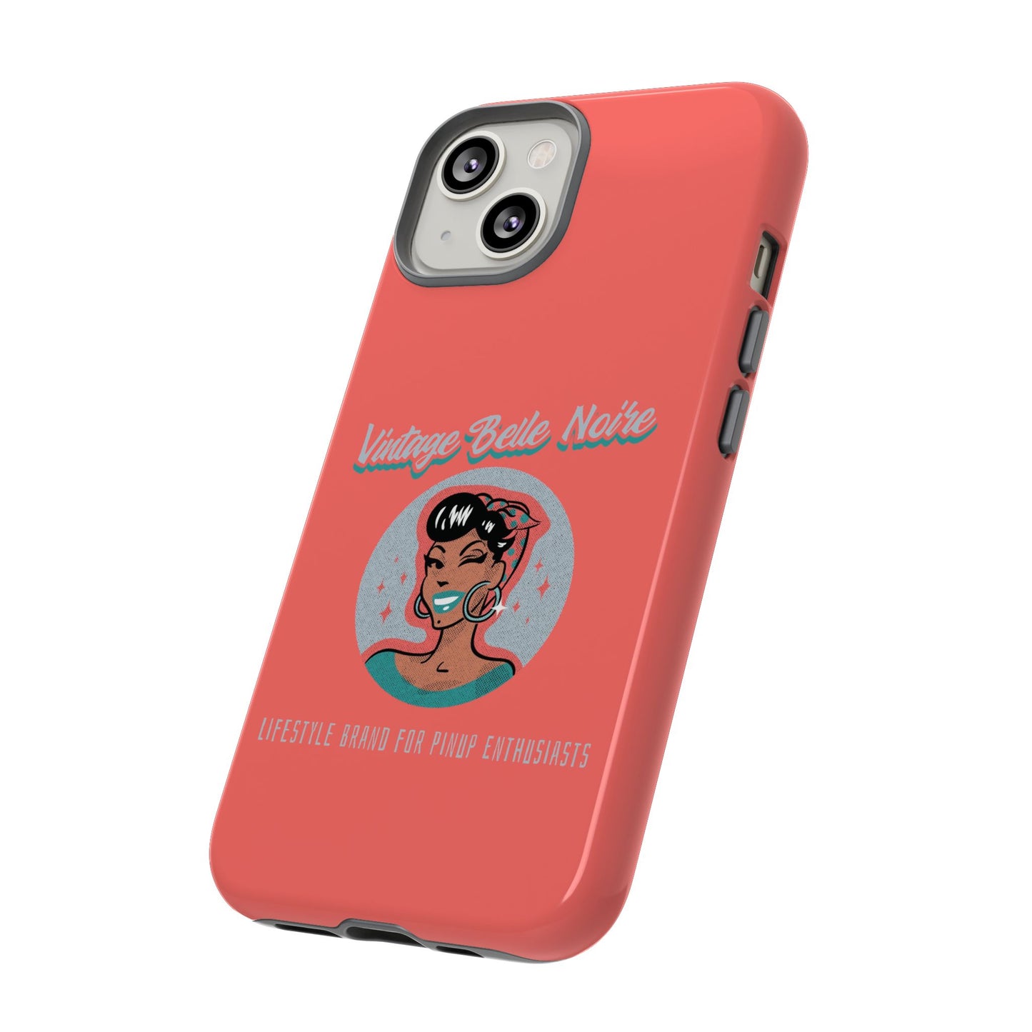 Vintage Belle Noire Logo Phone Case in Coral