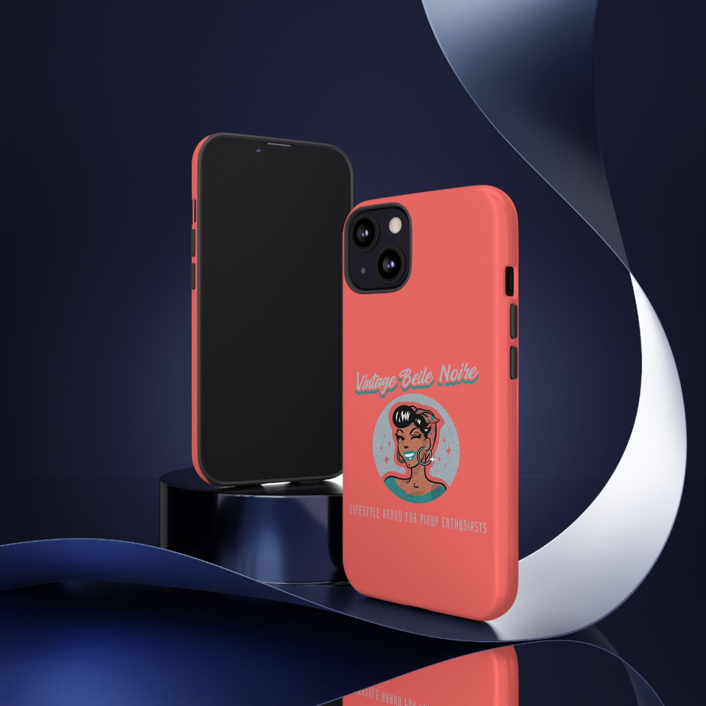 Vintage Belle Noire Logo Phone Case in Coral