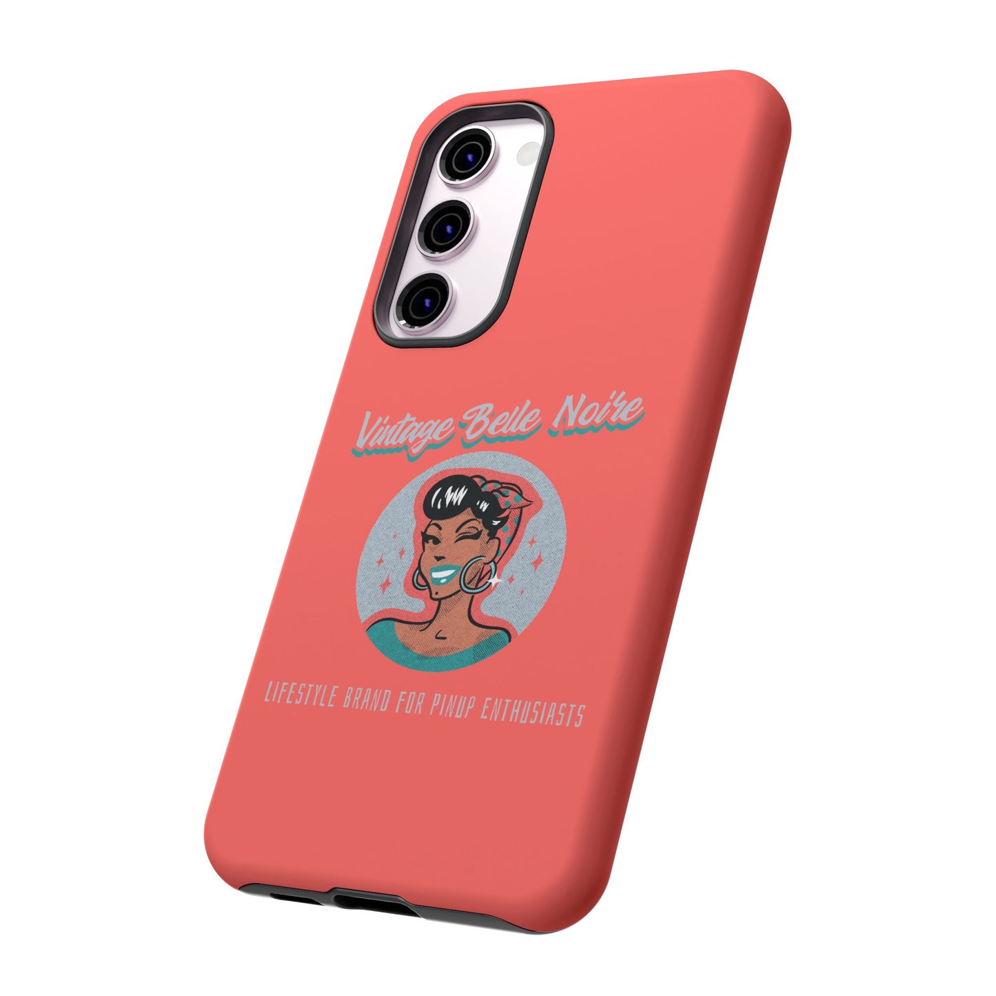 Vintage Belle Noire Logo Phone Case in Coral