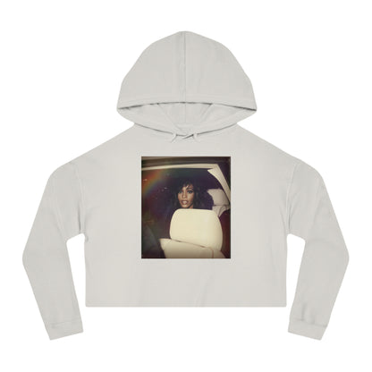 Whitney's Face Card Never Declined Cropped Hoodie w/Rainbow