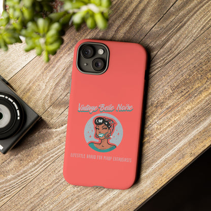 Vintage Belle Noire Logo Phone Case in Coral