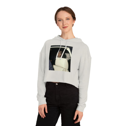 Whitney's Face Card Never Declined Cropped Hoodie