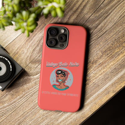 Vintage Belle Noire Logo Phone Case in Coral