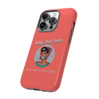 Vintage Belle Noire Logo Phone Case in Coral