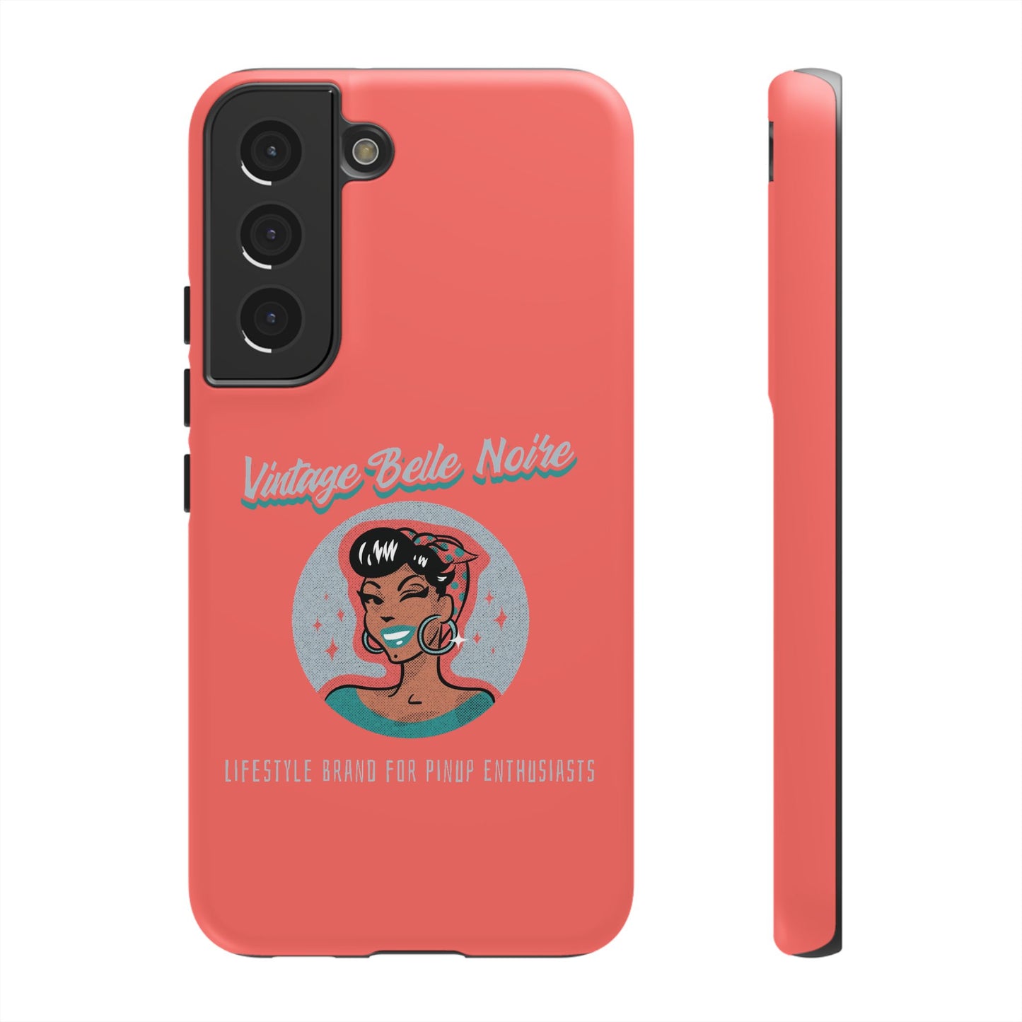 Vintage Belle Noire Logo Phone Case in Coral