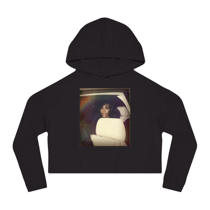 Whitney's Face Card Never Declined Cropped Hoodie w/Rainbow