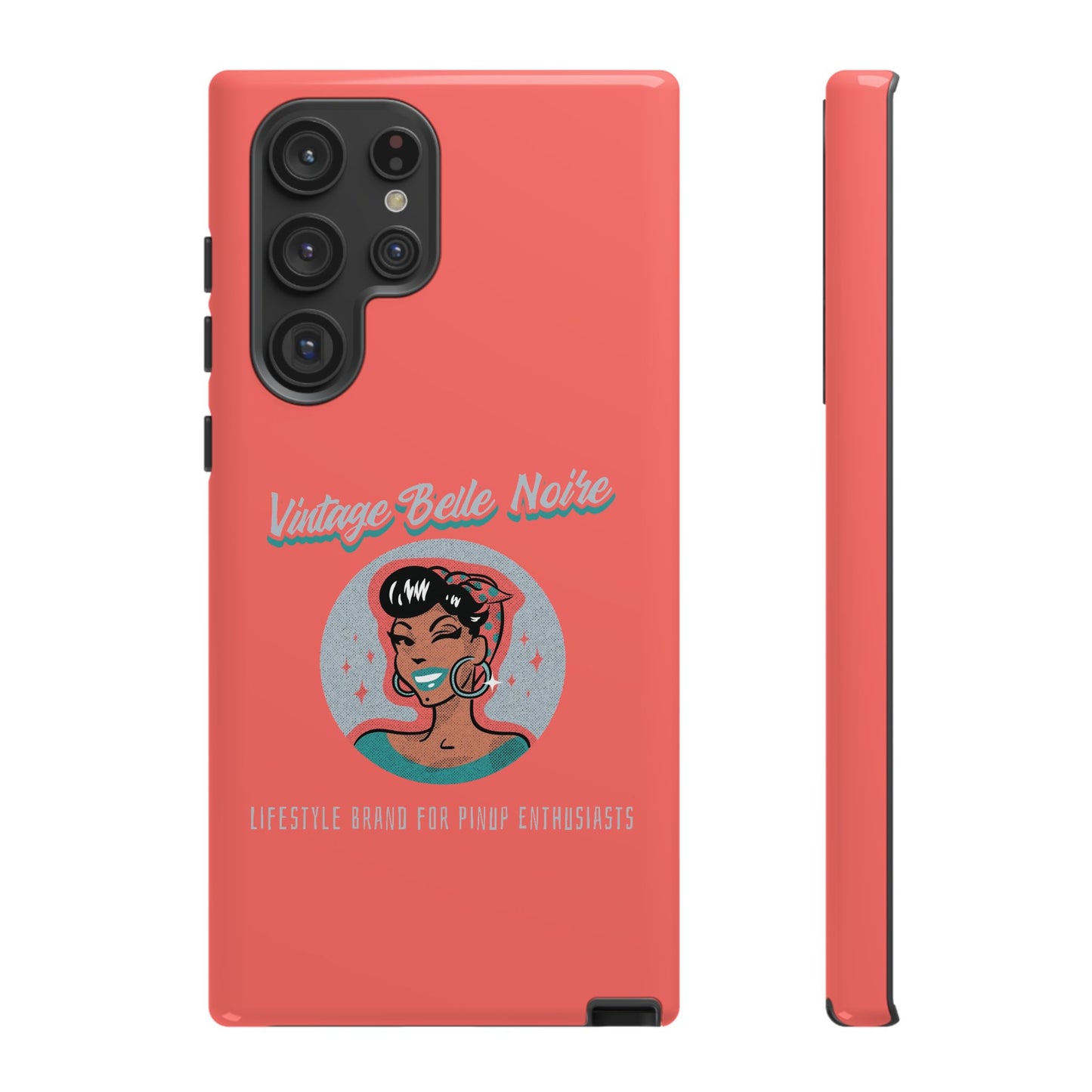 Vintage Belle Noire Logo Phone Case in Coral