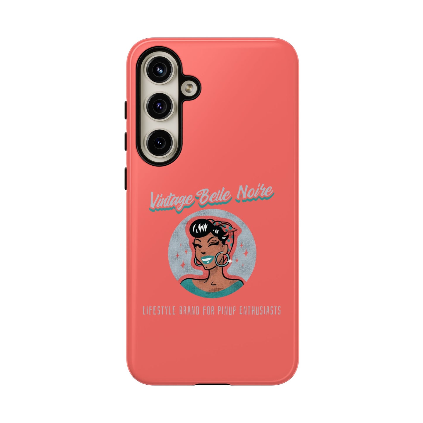 Vintage Belle Noire Logo Phone Case in Coral