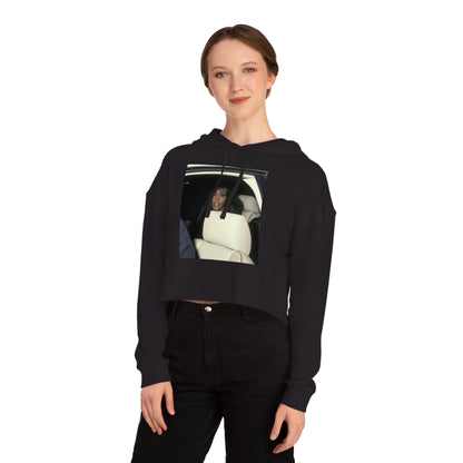 Whitney's Face Card Never Declined Cropped Hoodie
